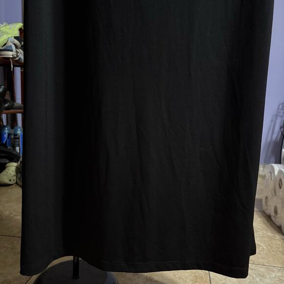 Chico's 2 (US Large) Maxi Dress Cowl Neck Sleeveless Black Sheath Gown - Picture 9 of 12